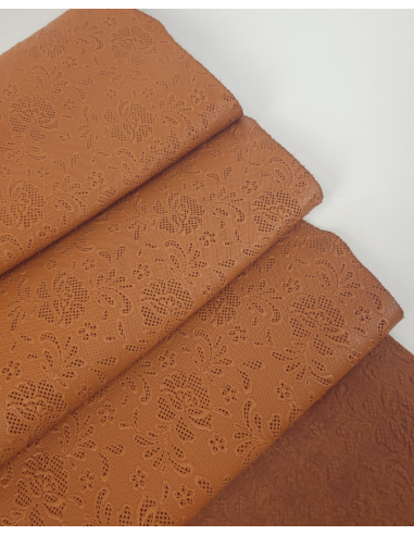 Meerkat Flower Lace Embossed Texture Leather