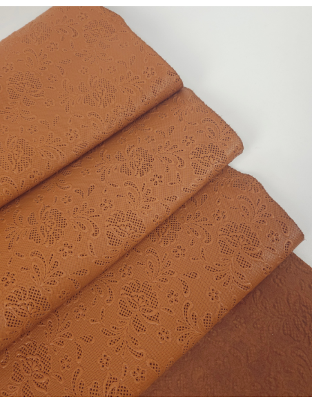 Meerkat Flower Lace Embossed Texture Leather