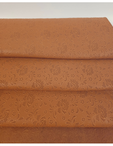 Meerkat Flower Lace Embossed Texture Leather