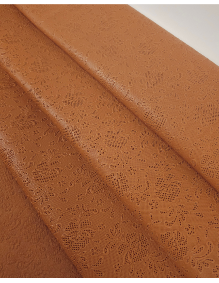 Meerkat Flower Lace Embossed Texture Leather