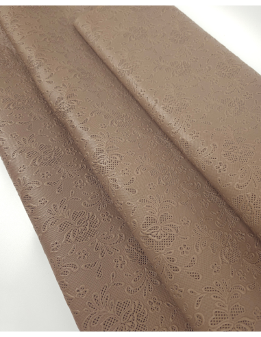 Portabella Flower Lace Embossed Texture Leather