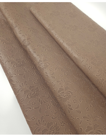 Portabella Flower Lace Embossed Texture Leather