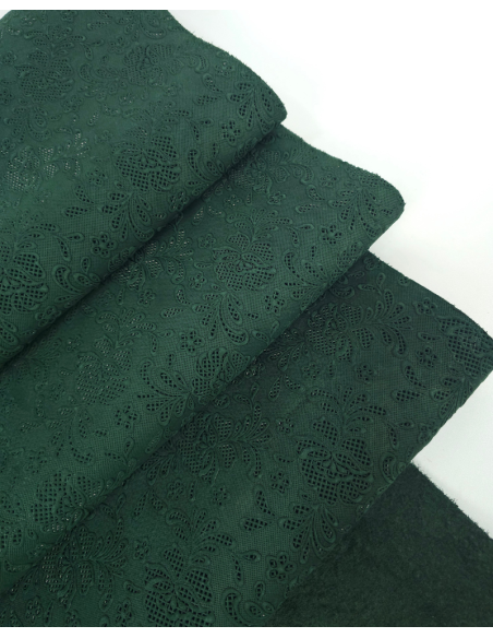 Pine Grove Flower Lace Embossed Texture Leather