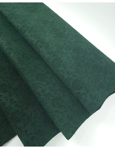 Pine Grove Flower Lace Embossed Texture Leather
