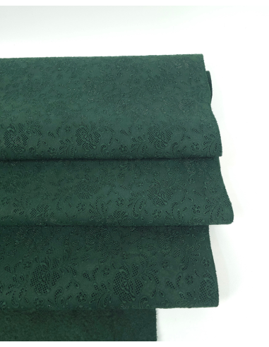 Pine Grove Flower Lace Embossed Texture Leather