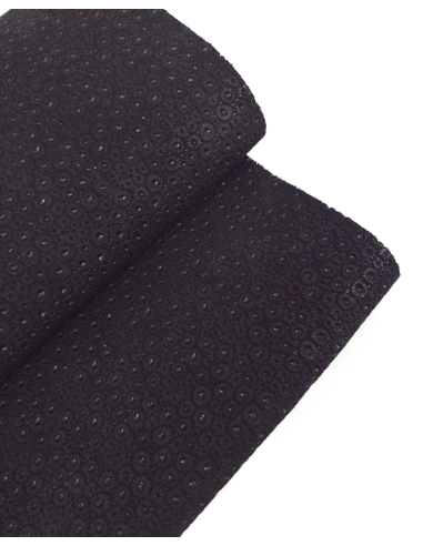Black Flowers P57 Embossed Texture Leather