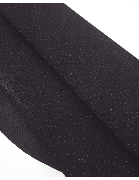 Black Flowers P57 Embossed Texture Leather