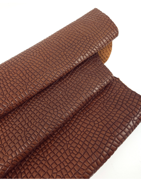 Sorrel Horse Crocodile Alligator Leather Texture P62