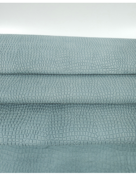 Slate Crocodile Alligator Leather Texture P62