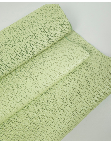 Seafoam Green Baya Geometric Pattern Embossed Texture Leather