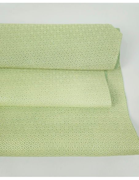 Seafoam Green Baya Geometric Pattern Embossed Texture Leather