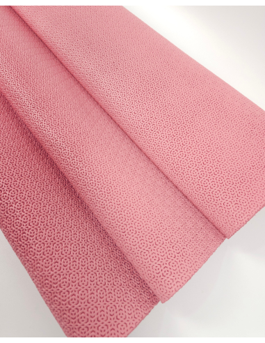 Pink Icing Baya Geometric Pattern Embossed Texture Leather
