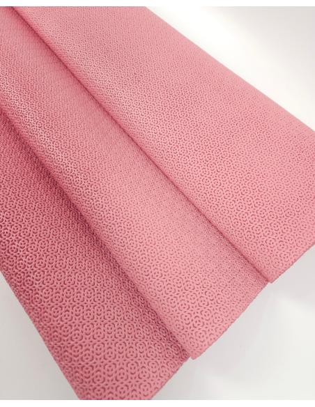 Pink Icing Baya Geometric Pattern Embossed Texture Leather