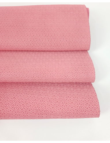 Pink Icing Baya Geometric Pattern Embossed Texture Leather