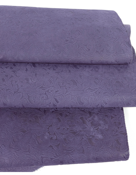Cadet Western Floral Embossed Texture Leather