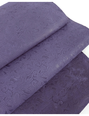 Cadet Western Floral Embossed Texture Leather