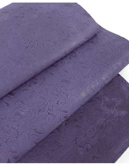 Cadet Western Floral Embossed Texture Leather