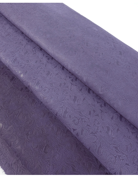Cadet Western Floral Embossed Texture Leather