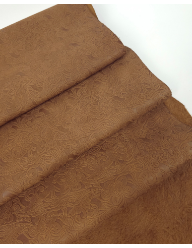 Nuthatch Western Floral Vintage Pull Up Embossed Texture Leather