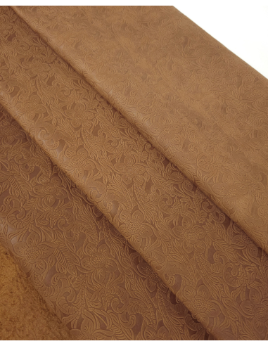 Nuthatch Western Floral Vintage Pull Up Embossed Texture Leather