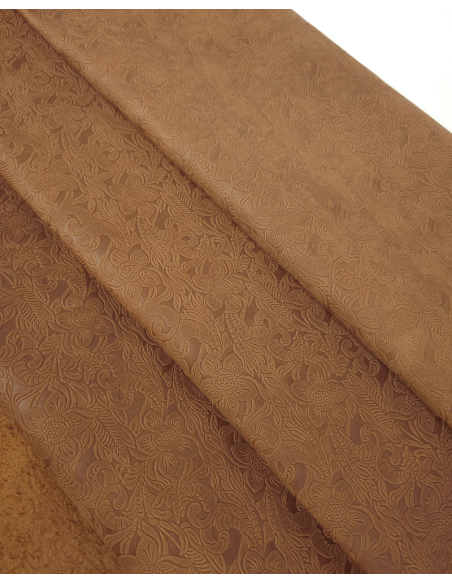 Nuthatch Western Floral Vintage Pull Up Embossed Texture Leather