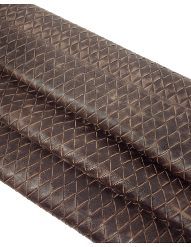 Nutmeg Braided Abuja Embossed Premium Texture Leather
