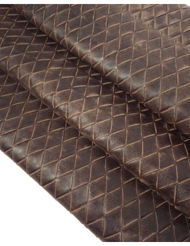 Nutmeg Braided Abuja Embossed Premium Texture Leather
