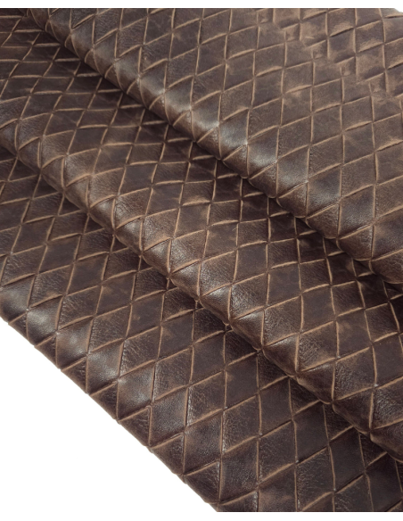 Nutmeg Braided Abuja Embossed Premium Texture Leather