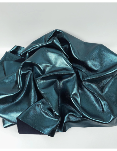 Green 9035 Laminado Metallic Luxurious Calf Soft Leather
