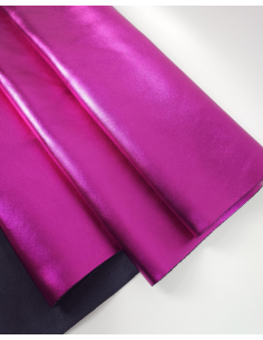 Pink 9082 Laminado Metallic Luxurious Calf Soft Leather 2