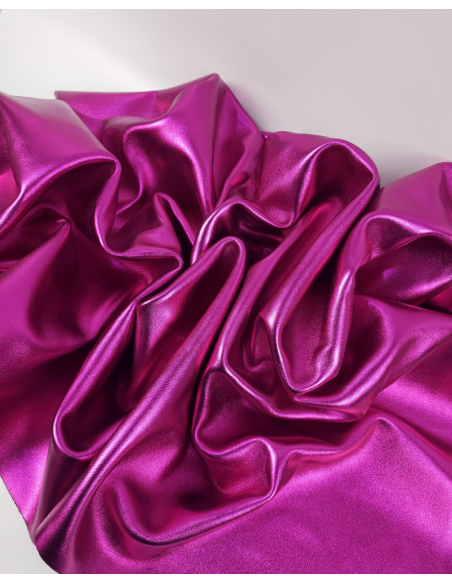 Pink 9082 Laminado Metallic Luxurious Calf Soft Leather