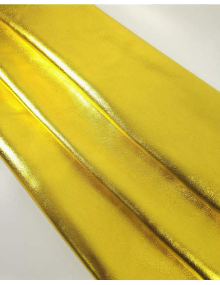 Gialo Laminado Metallic Luxurious Calf Soft Leather