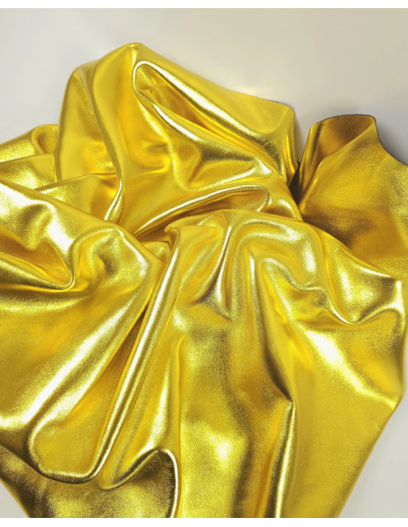 Gialo Laminado Metallic Luxurious Calf Soft Leather