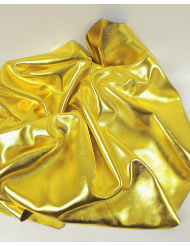 Gialo Laminado Metallic Luxurious Calf Soft Leather