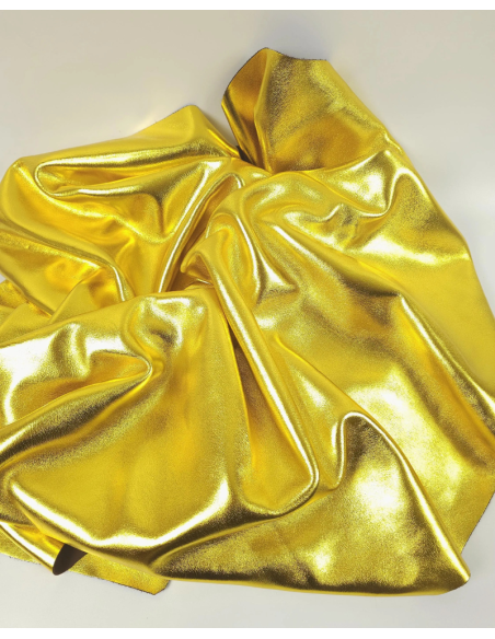 Gialo Laminado Metallic Luxurious Calf Soft Leather