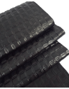 Black Quilted Embossed Premium Texture Leather