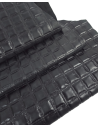 Black Rustic Quilted Embossed Premium Texture Leather