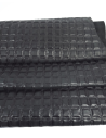 Black Rustic Quilted Embossed Premium Texture Leather