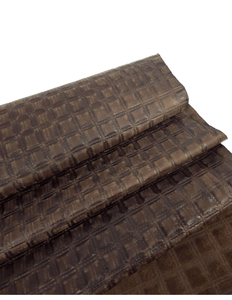 Chestnut Quilted Embossed Premium Texture Leather
