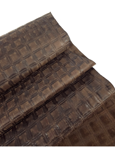 Chestnut Quilted Embossed Premium Texture Leather