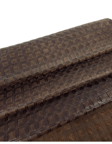 Chestnut Quilted Embossed Premium Texture Leather