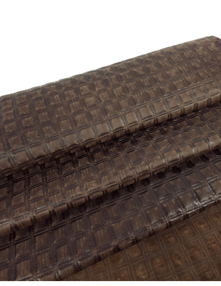 Chestnut Quilted Embossed Premium Texture Leather