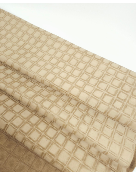 Creme Brulee Quilted Embossed Premium Texture Leather