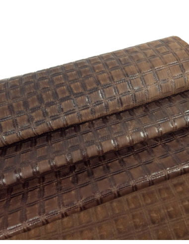 Potting Soil Quilted Embossed Premium Texture Leather