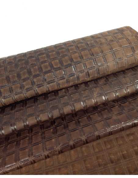 Potting Soil Quilted Embossed Premium Texture Leather