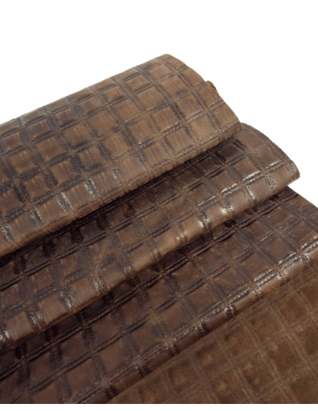 Potting Soil Quilted Embossed Premium Texture Leather