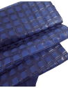 True Blue Quilted Embossed Premium Texture Leather