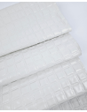 White Quilted Embossed Premium Texture Leather