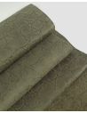 Olive Night Crocodile Alligator Embossed Texture Leather P34