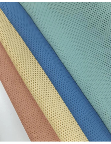 Aqua Haze NIT Pattern Perforated Soft Leather